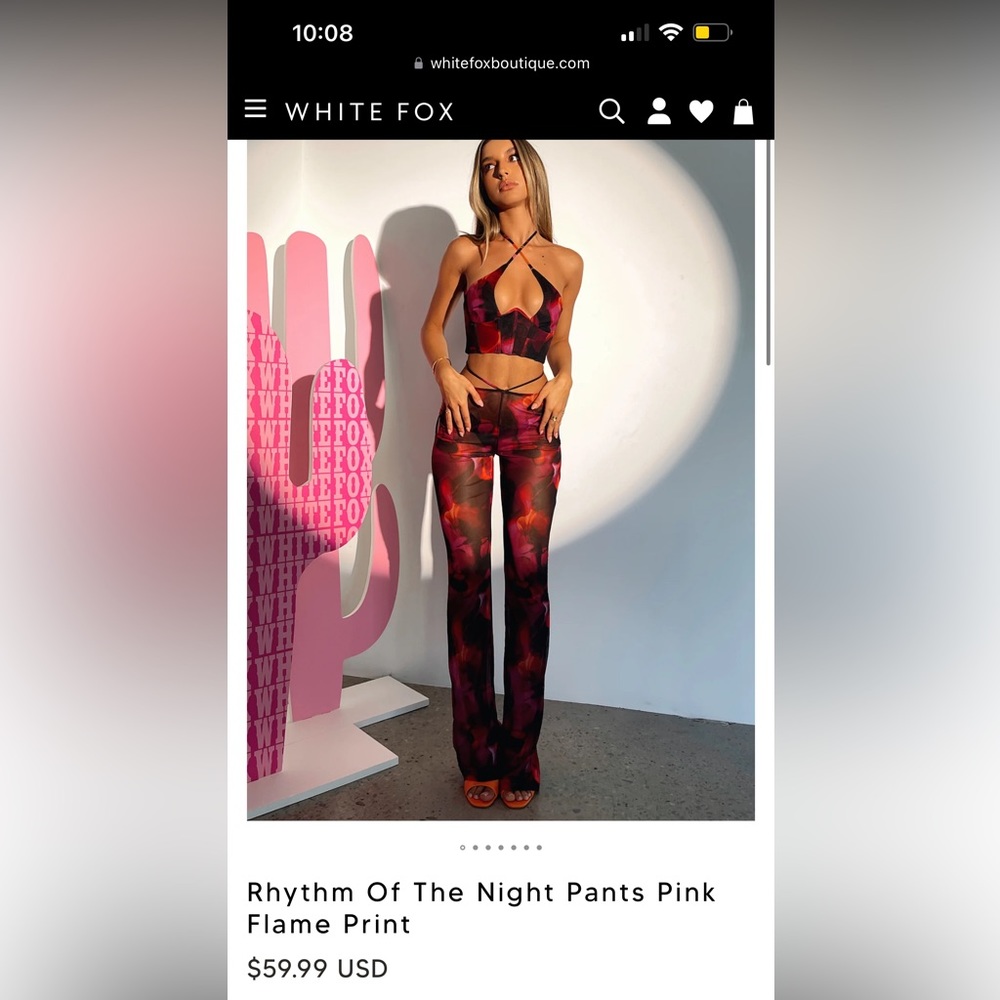 White fox two piece set size (L) fits like 8-10. Worn once